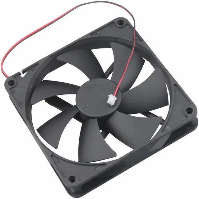 Alt view image 3 of 5 - 14cm 140mm 5V 12V 24V PC Computer Case Fan Laptop CPU Cooling Fan 2PIN USB 140x140x25mm Ball/Sleeve Bearing