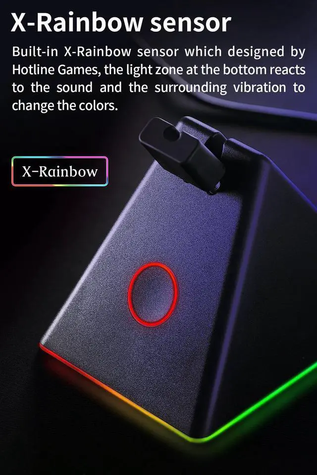 Alt view image 2 of 5 - Gaming Mouse cord clip RGB 4.0 Mouse bungee Device Mouse Cord Management System for ZOWIE / Esports FPS Game