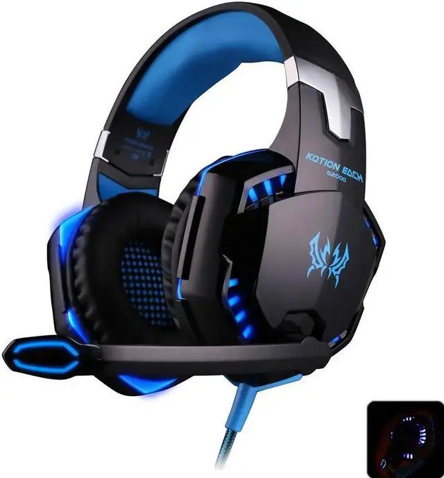 Main image of EACH G2000 Deep Bass Game Headphone Stereo Surrounded Over-Ear Gaming Headset Headband Earphone with Light for Computer PC