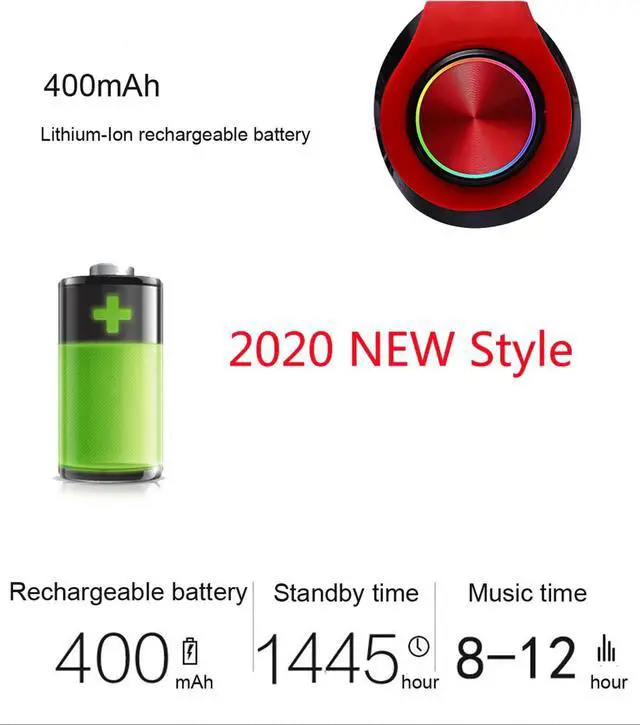 Alt view image 2 of 5 - Headphones Bluetooth Headset Foldable Stereo Gaming Earphones With Microphone For PC Computer Games Laptops Headphones