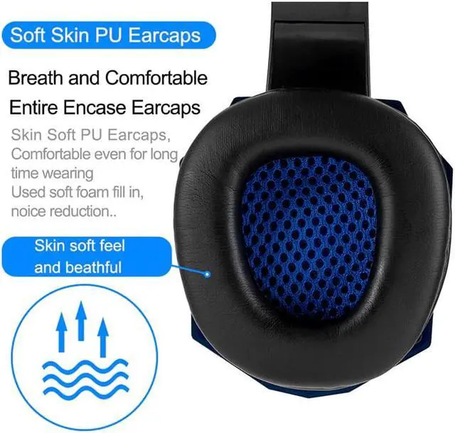 Alt view image 5 of 5 - Led Light Gamer Headset for Computer PS4 Gaming Headphones Adjustable Bass Stereo PC Wired Headset With Mic Gifts