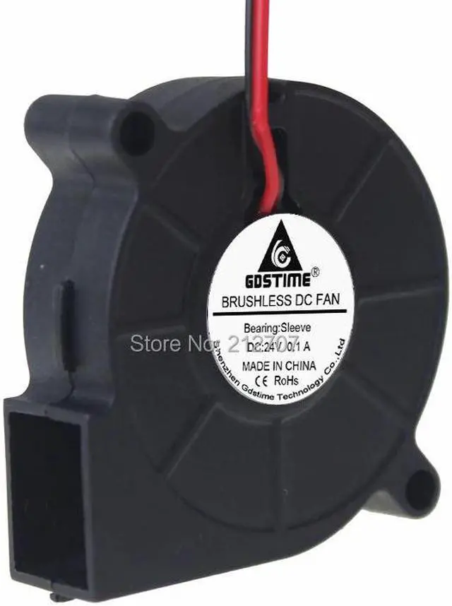 Alt view image 2 of 5 - 1PCS 5cm 50mm x 15mm DC 24V 2Pin Brushless Cooing Cooler Small Mini Centrifugal Blower Fan 5015