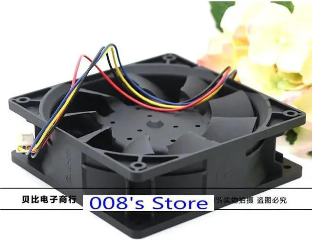 Alt view image 2 of 5 - CPU Cooler Fan For Server PC TFC1212DE 120mm DC 12V 3.90A -5B66 4800RPM 120*120*38mm 190CFM Cooling