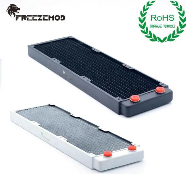 Main image of 360mm Copper Radiator White Water Cooler Heat Sink Piano Paint Thickness 27mm For Water Cooling ROHS Certification