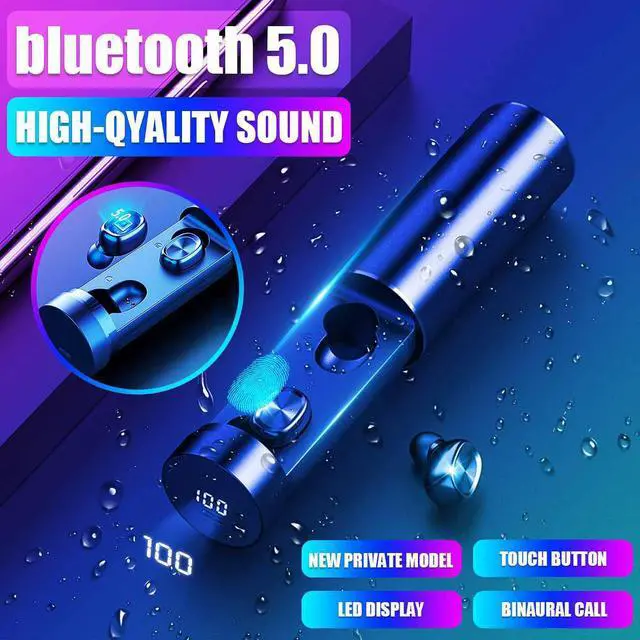 Main image of Display V 5.0 bluetooth Earphones TWS Earbuds 8D HiFi Stereo True Wirelss  terproof Call Reminder Gaming Sport Mic Earbuds