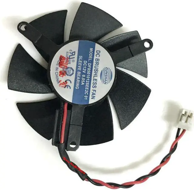 Alt view image 3 of 5 - 10pcs DF0501012SEE2C 47mm DC 12v Computer radiator VGA Cooler Fan For Sapphire X1300 HD4650 HD3650 Graphics Video Card cooling