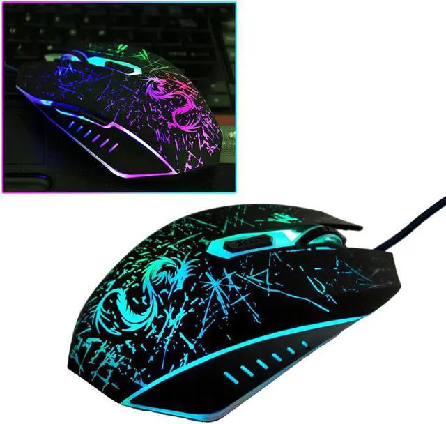 Alt view image 4 of 5 - Wired Gaming Mouse Optical Computer pc notebook laptop DPI Game LED gamer Mice For Dota csgo Gamers souris arc
