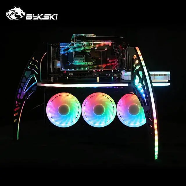 Alt view image 2 of 5 - Water Cooling Radiator Fan Computer PC Case A-RGB Fan 120mm LED Light 5v Controller Heatsink Cooler Support Adjust Speed