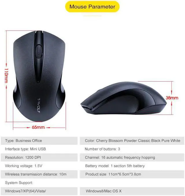 Alt view image 5 of 5 - 1600dpi Pink Computer Mouse Cute Gamer Girl Mouse Professional Gaming Mouse Wireless Optical Mouse Fashion Mute Mouse for Laptop