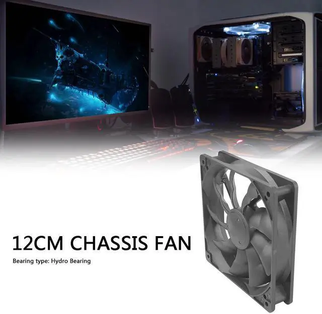 Main image of 120 X 120 X 25mm Silent Chassis Cooling Fan DC 12V Quiet Cooler Radiator for Computer PC Case Hydro Bearing