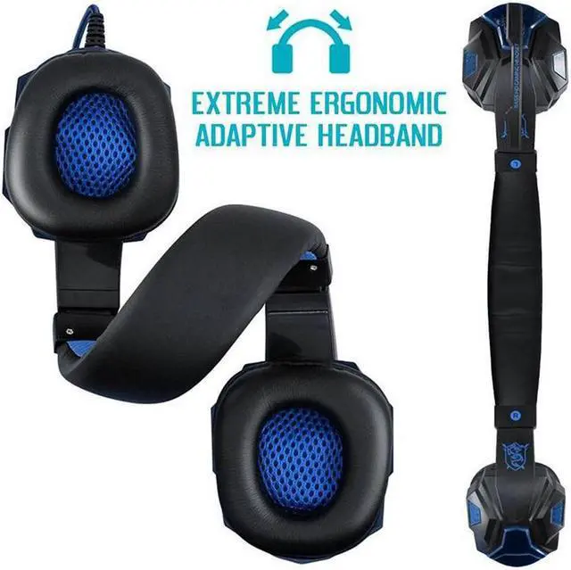 Alt view image 4 of 5 - 2 Types Over Ear Gaming Headset Earphone Wired Gamer Headphones Bass Stereo Sound Headsets For Computer PC Gamer PC PS4 Xbox ONE