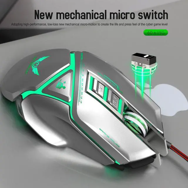 Alt view image 5 of 5 - wired mouse gaming colorful LED light mouse can be freely disassembled and adjustable 3200DPI gaming mouse for PC gamer