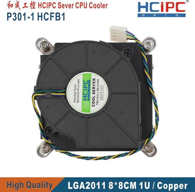 Alt view image 4 of 5 - HPC P301-1 HCFB1 LGA2011 Square 80*80MM CPU Cooler,Computer Heatsink, CPU Fans, 1U Slim Copper CPU Cooler, , Cooling Fan