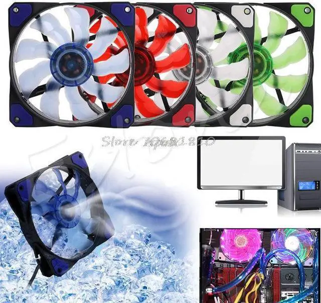 Main image of 3-Pin/4-Pin 120mm PWM PC Computer Case CPU Cooler Cooling Fan with LED Light NEW Whosale&Dropship