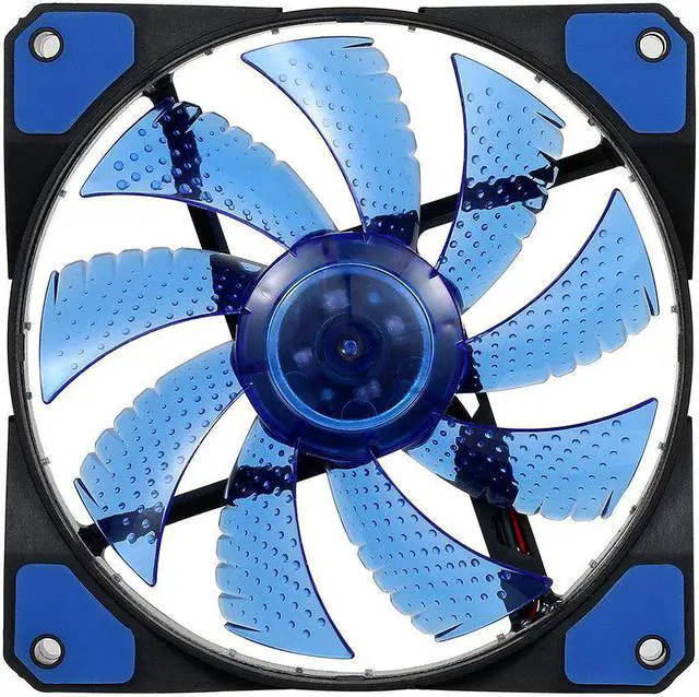 Alt view image 3 of 5 - 120mm LED Ultra Silent Computer PC Case Fan 15 LEDs 12V Cpu Heatsink Cooler master Cooling Fan DC 12V 4P 3P Connector