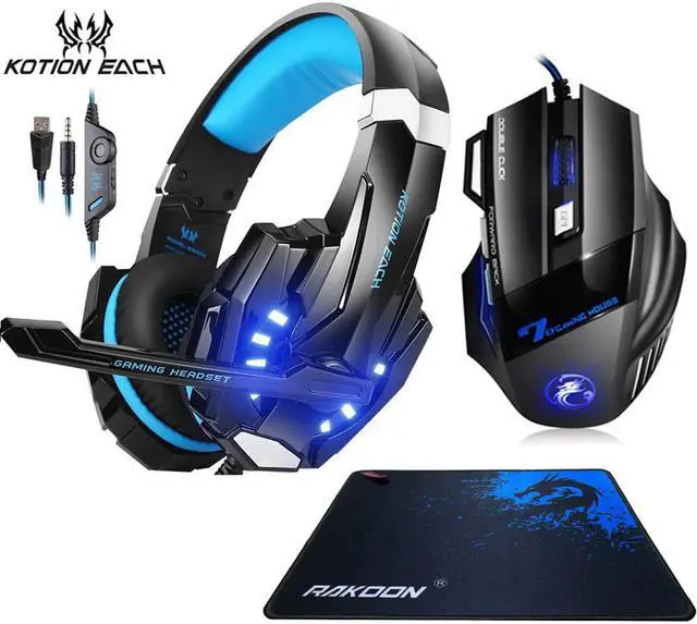 Main image of Stock 5500 DPI X7 Pro Gamg Mouse+ Hifi Pro Gamg Headphone Game Headset+Gift Big Gamg Mousepad for Pro Gamer