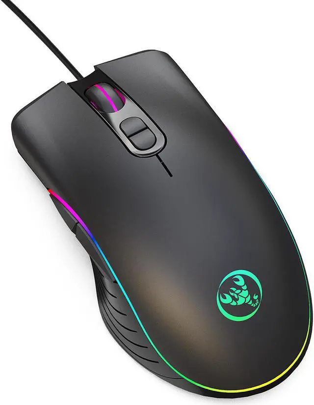 Alt view image 4 of 5 - Upgraded version RGB Light 7200DPI Macro Programmable 7 Buttons  Optical USB Wired Mouse Gamer Mice computer Gaming
