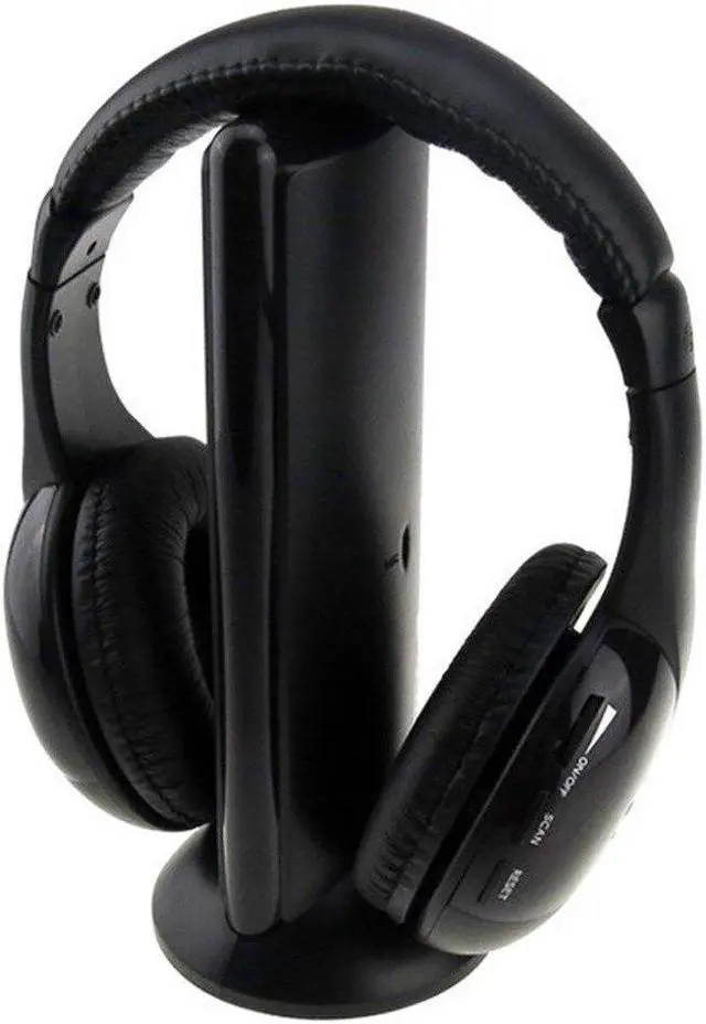 Alt view image 4 of 5 - 5 in 1 Sports Headset Wireless Bluetooth Headphones Cordless RF Headset FM Gaming Earphones For TV DVD PC Laptop