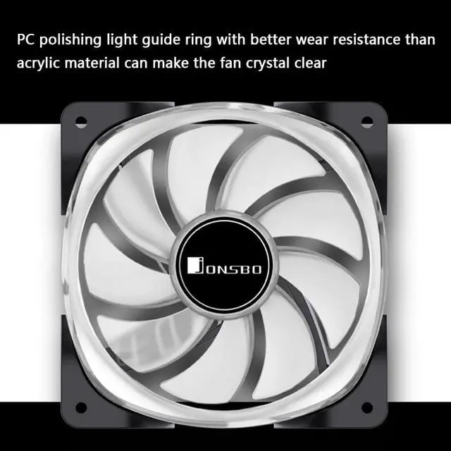 Alt view image 3 of 5 - FR-701 5V ARGB PC Cooling Fan LED PC Case Fan 120mm 9 Blade Addressable RGB Lighting PWM Chassis Cooling Fan for computer