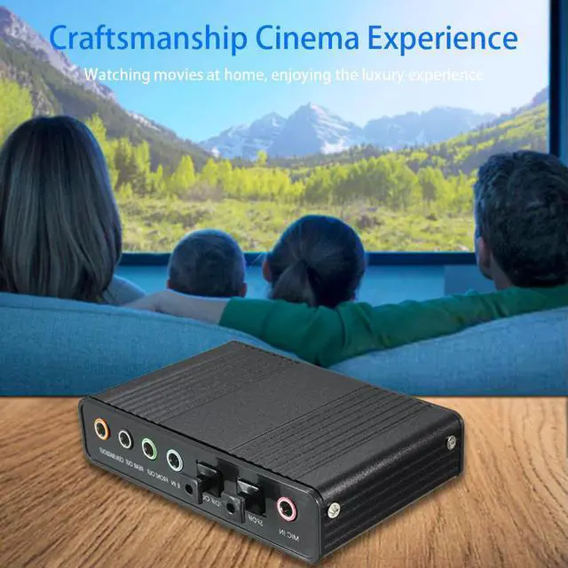 Alt view image 4 of 5 - Optical Audio Adapter External Sound Card 5.1 USB to 3.5mm Headphone Stereo Microphone Line Spdif For PC Computer Laptop