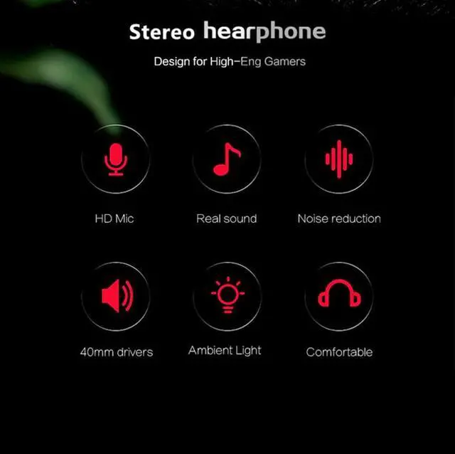 Alt view image 3 of 5 - Gaming Headphones for PS4/Mobile phone Headphones Mic Stereo Supper Bass for  PlayStation 4 PS4 Earphone