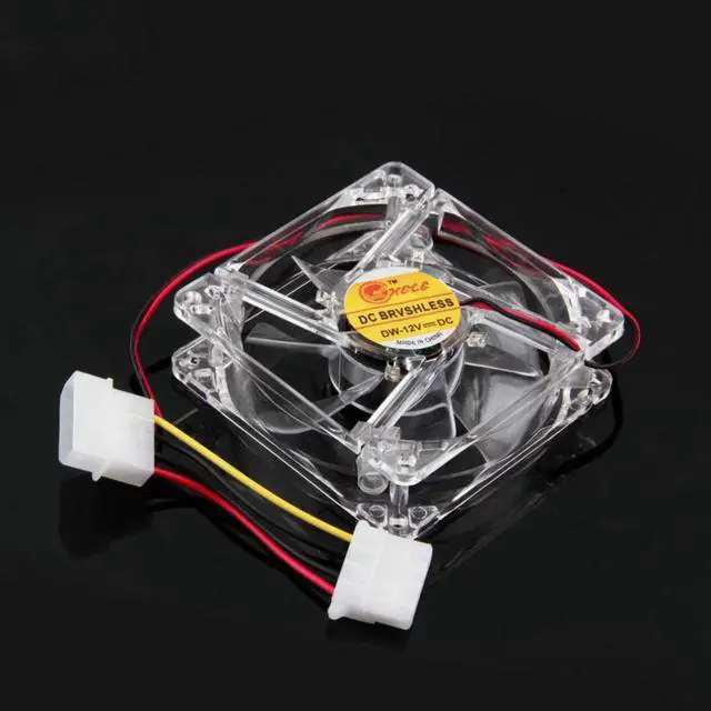Main image of PC Fan 80mm With LED 8025 Silent Cooling Fan 12V LED Luminous Chass  Case Cooling Fan Mod Easy Installed