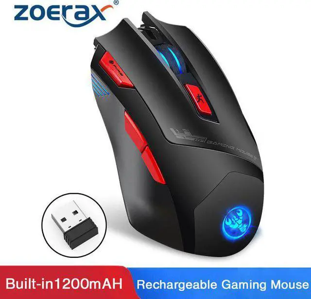 Main image of Wireless Gaming Mouse, 6000 DPI Wireless RGB Gamer Mouse with 7 Programmable Buttons, Built-in 1200mAH Battery