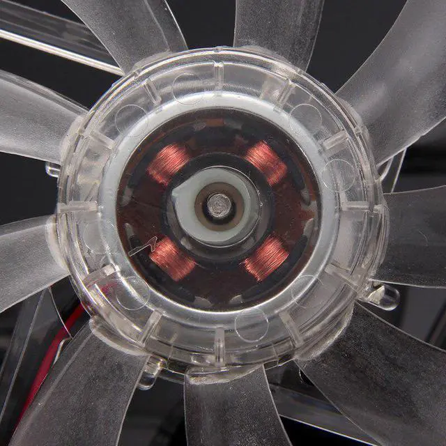 Alt view image 4 of 5 - OrangeQuad 4-LED Light Neon Clear 120mm PC Computer Case Cooling Fan Mod Useful 17Otc24