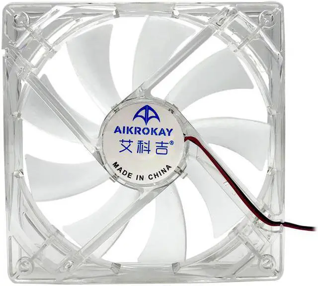 Alt view image 2 of 5 - F12025 120mm LED Fan Cooler Transparent Computer Case Fan PC Cooling Fan 12V Desktop 4-Pin Connector for PC Case