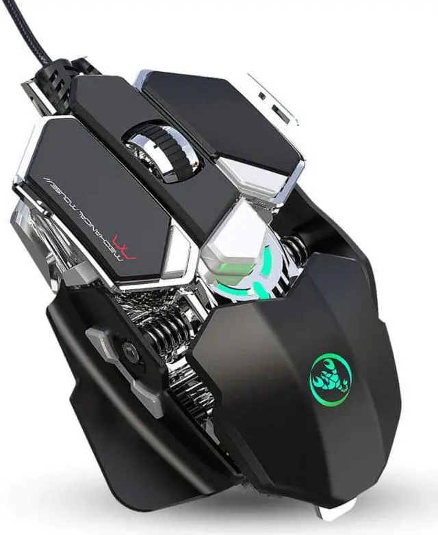 Alt view image 4 of 5 - Gaming Mouse 6400DPI 9 Key Programmable Macro Definition Colorful LED Ergonomic Wired Mice