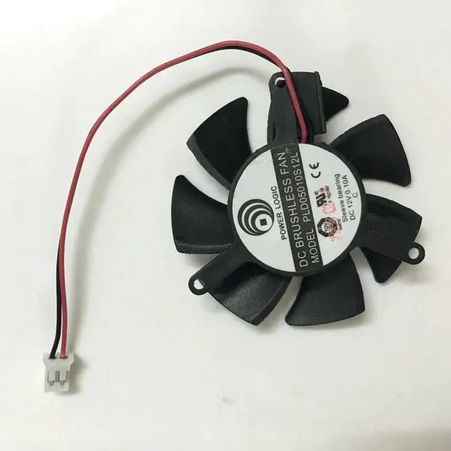 Alt view image 2 of 5 - 10pcs DF0501012SEE2C 47mm DC 12v Computer radiator VGA Cooler Fan For Sapphire X1300 HD4650 HD3650 Graphics Video Card cooling