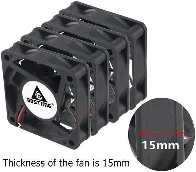 Alt view image 2 of 5 - 2Pcs/Lot  6015 60MM 5V 12V 24V 2Pin 3Pin USB Fan 60x60x15mm 6cm Brushless DC Cooling Fans CPU Cooler for Computer PC Case