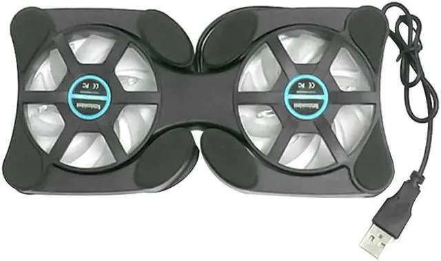 Main image of 14inch Foldable 2 USB fan Port Mini Laptop notebook cooling pad Cooler Cooling Pad Folding Cooler Fan Computer Accessories