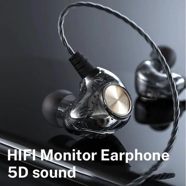 Alt view image 2 of 5 - In-ear Earphones Wired Headphones Sport Earphone 5d Stereo Surround Bass Headset Gaming Earbuds for Redmi  Phone