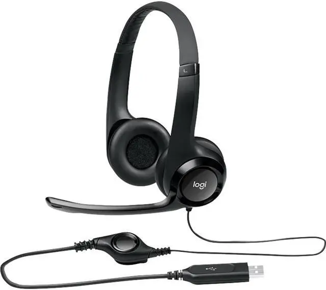 Main image of H390 2.33M USB Stereo Headphones Hands-free Calling Gaming Meeting Video Chat Computer Office Wired Headset with Mic