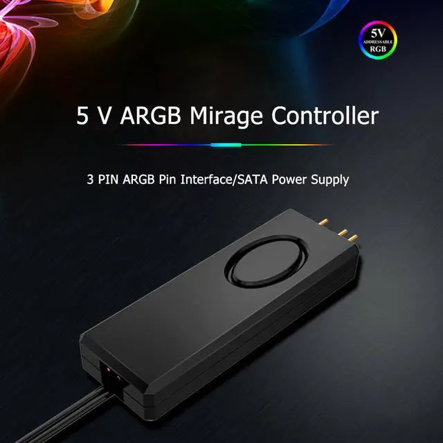 Alt view image 2 of 5 - SATA Power Supply 5V 3Pin AURA RGB ARGB Controller Cable For Computer PC Case LED Stripe Fans Water Cooling Accessories