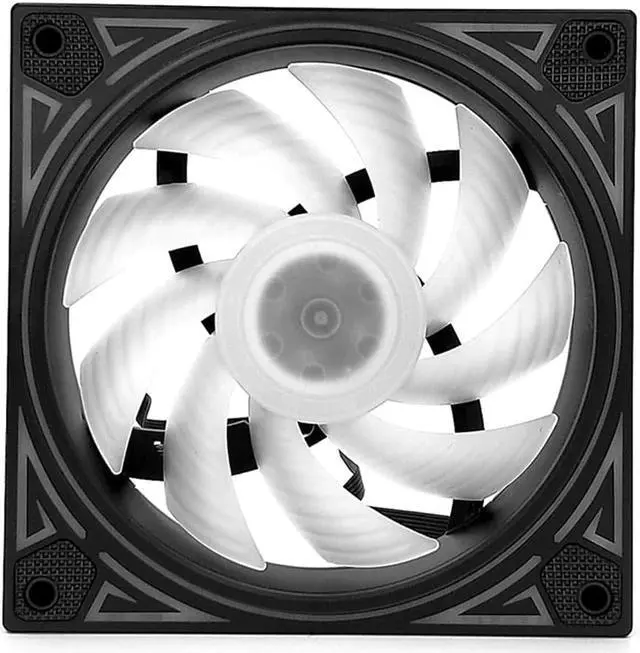 Alt view image 4 of 5 - 12cm PC Case 12V 6Pin Gaming Control Box Heatsink CPU Fast Desktop Computer Easy Install Color Changing Silent RGB Cooling Fan