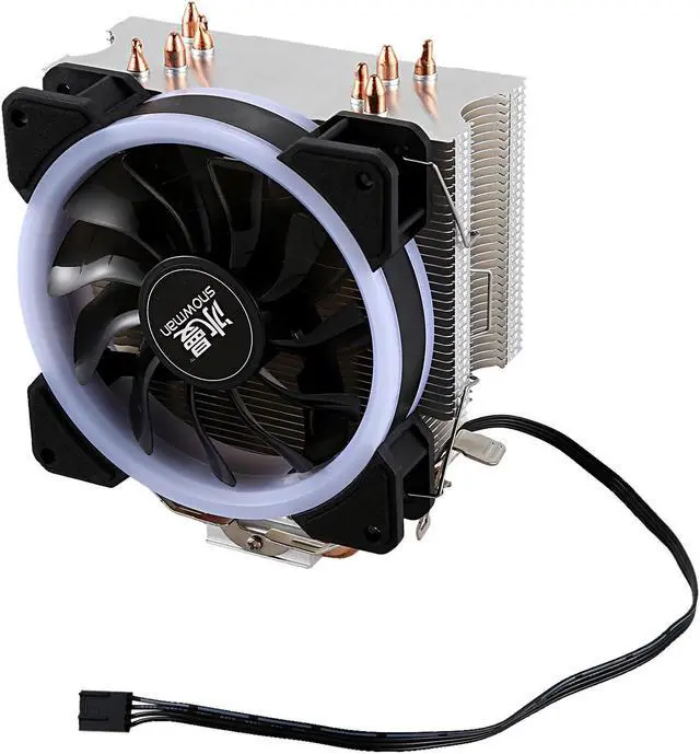 Alt view image 5 of 5 - LED CPU Cooler Master 4 Direct Contact Heatpipes freeze Tower Cooling System CPU Cooling Fan with PWM Fans