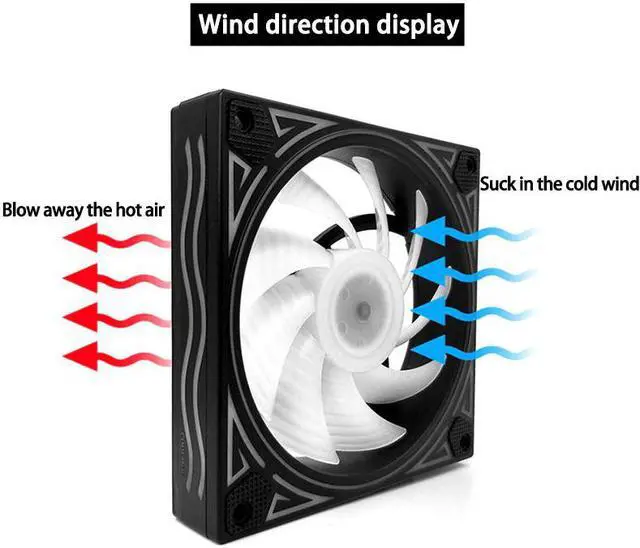 Alt view image 2 of 5 - F-JL Computer Case PC Cooling Fan RGB Adjust 120mm Quiet + IR Remote New Computer Cooler RGB CPU Case Fan 4Pcs