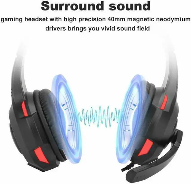 Alt view image 5 of 5 - Wired Headphones 3D Stereo Earphone With Mic Headset For PC Laptop For Switch PS4 Slim Pro Xbox One Gaming Headset Hot