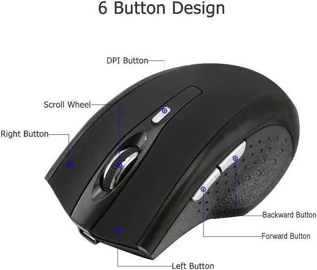Alt view image 3 of 5 - Silent Bluetooth Mouse Wireless Rechargeable Ergonomic Computer Mice 1600DPI Optical 6D Gaming Mause For PC Laptop Gamer