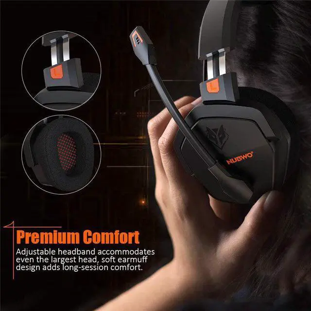 Alt view image 5 of 5 - NUBWO N16 3.5mm Gaming Headphones Music Headset Stereo Over Ear Wired Earphones With Microphone For PC PS4 Skype Xbox One