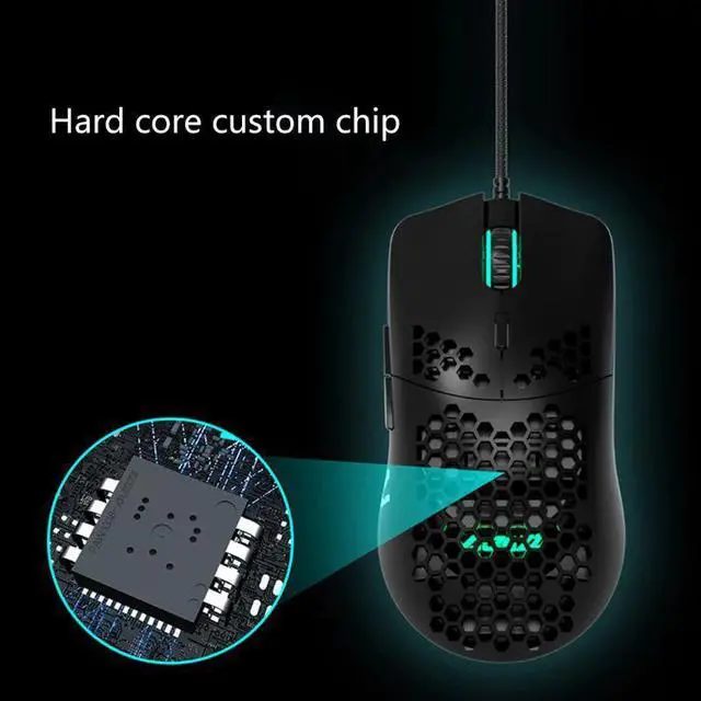 Alt view image 5 of 5 - Light Weight Wired Mouse Hollow-out Gaming Mouce Mice 6 DPI Adjustable for Windows 2000/XP/Vista/7/8/10 Systems