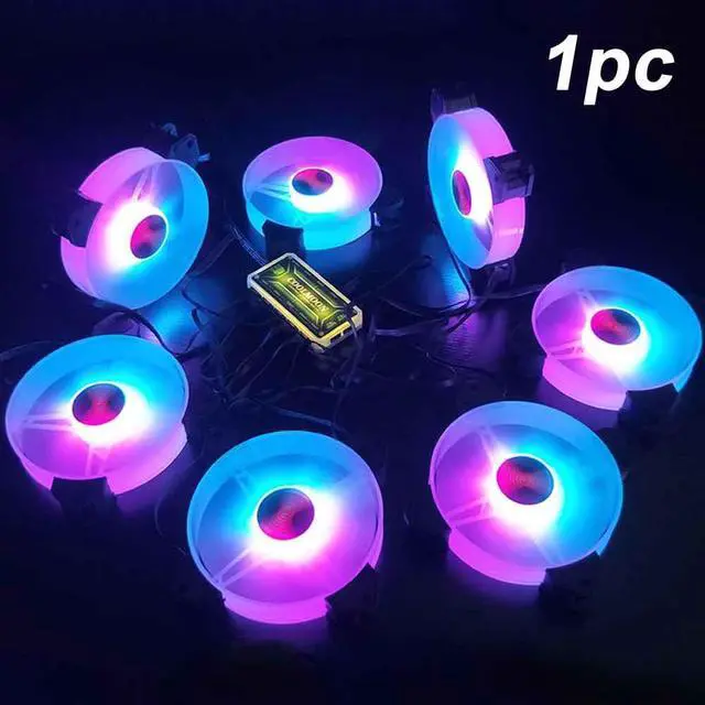 Alt view image 4 of 5 - Case Fan Durable 120mm Quiet Remote Control PC Cooling Hydraulic Chassis Adjustable LED RGB Accessories Cooler Small