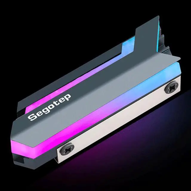Alt view image 4 of 5 - 5V ARGB M.2 SSD Heatsink NGFF 2280 NVMe Solid State Drive Cooler for Desktop PC Computer