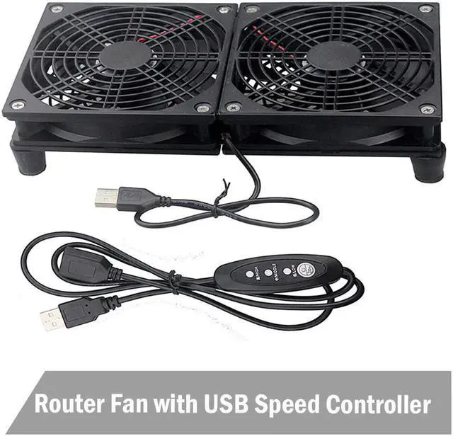 Main image of Router Cooling Fan DIY PC Cooler TV Box Wireless Quiet DC 5V USB Power 120mm 240mm Fan 12CM W/Screws Protective Net
