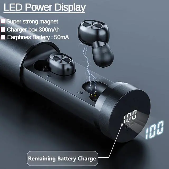Alt view image 3 of 5 - TWS Bluetooth Earphone 8D HIFI wireless earphones Sport Earphone MIC Earbuds Gaming Music Headset For  Samsung