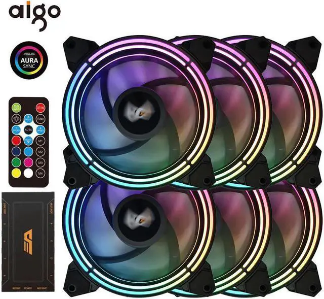 Main image of Computer Case Cooling RGB Fan 120mm Quiet IR Remote Colorful Fan CF11 Aura Sync Cooler Cooling Adjust LED PC Case Fan
