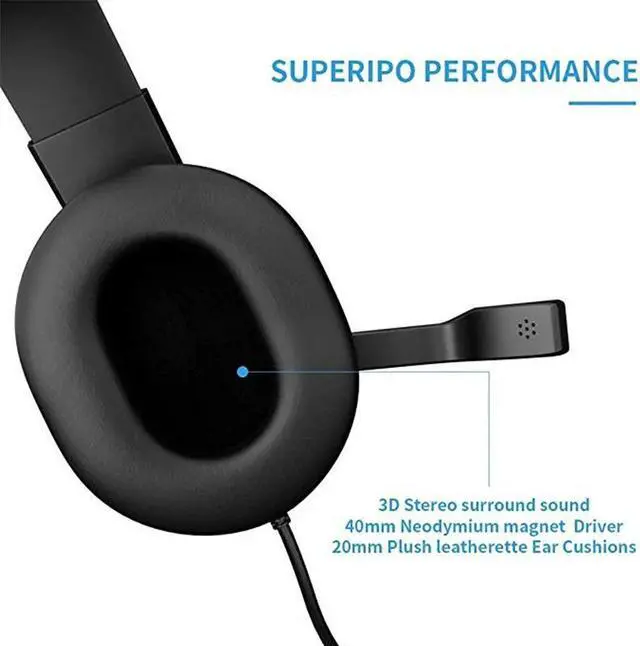 Alt view image 4 of 5 - Gaming Headset For PS4 PC 3.5mm Wired Over-Head Gamer Headphone With Microphone Volume Control Game Earphone