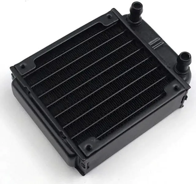 Alt view image 4 of 5 - 80mm Cooling Aluminum Water Cooler CPU Heatsink VGA Industrial Computer Radiator Tube Exchanger Liquid Accessories GPU Black